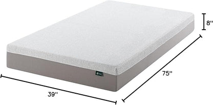 ZINUS 8 Inch Ultima Memory Foam Mattress [New Version], Twin, Fiberglass Free, Medium Firm Feel, Breathable Airflow Memory Foam, Certified Safe Foams & Fabric, Mattress in A Box