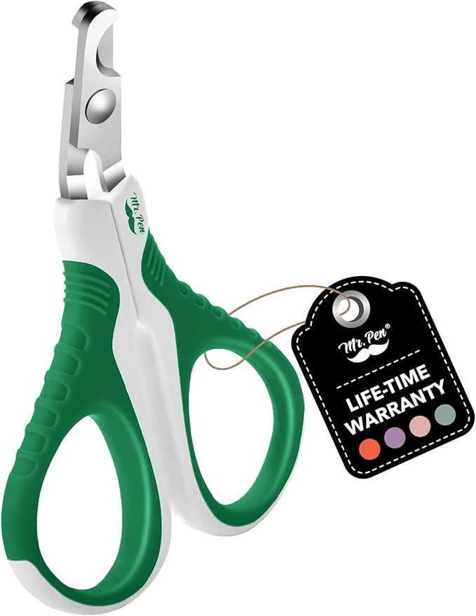 Mr. Pen Cat Nail Trimmer - Green & White, Cat & Kitten Nail Clipper, Pet Claw Trimmer for Small Dogs-Mewly Pet