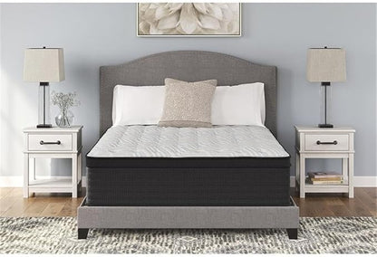 Signature Design by Ashley Palisades ET 14.75" Extra Plush Antimicrobial Copper Response Memory Foam Hybrid Mattress with Edge Support for Cool Sleep and Pressure Relief, King, Fiberglass Free
