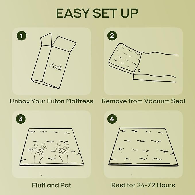 ZonLi Japanese Floor Futon Mattress Queen Size 80"x 60", 100% Cotton Cover 2.5'' Thicken Tatami Mattress, Foldable Sleeping Pad, Portable Dormitory Tatami Mat, Roll Up Floor Lounger Bed for Adult