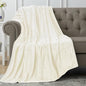 Utopia Bedding Fleece Blanket Throw Size Ivory 300GSM Luxury Anti-Static Fuzzy Soft Microfiber Blanket for Couch, Sofa and Bed (60x50 Inch)