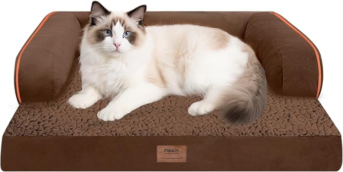 Small Dog Bed and Cat Sofa Waterproof Orthopedic Dog Beds for Small Dogs Cat Bed Comfy Pet Couch Sofa Beds with Washable Removable Cover & Non-Slip Bottom-Mewly Pet