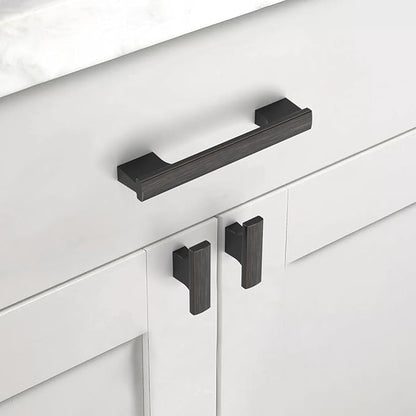 Asidrama 10 Pack 4 Inch(102mm) Oil Rubbed Bronze Kitchen Cabinet Handles, Cabinet Pulls Kitchen Cabinet Hardware for Cupboard Drawer Pulls