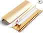 5 Pack 6 inch self Adhesive Cabinet pulls Adhesive Cabinet Handles Gold Drawer pulls Stick on Handles for Finger pulls for Concealed Edge Seam Flat Drawer