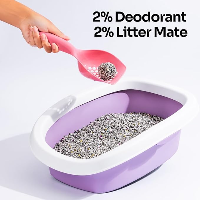 5 in 1 Mixed Cat Litter – Clumping, Flushable, Ultra Absorbent & Fast Drying | 100% Natural, Dust-Free, Low Tracking | with Activated Carbon for Superior Odor Control (4 Bags)-Mewly Pet