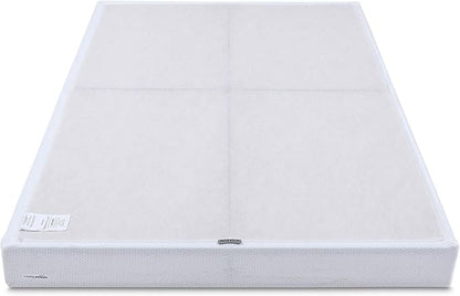 Amazon Basics Smart Box Spring Bed Base, 9-Inch Height Mattress Foundation, Tool-Free Easy Assembly, Twin, 74"L x 38"W x 9"H, White