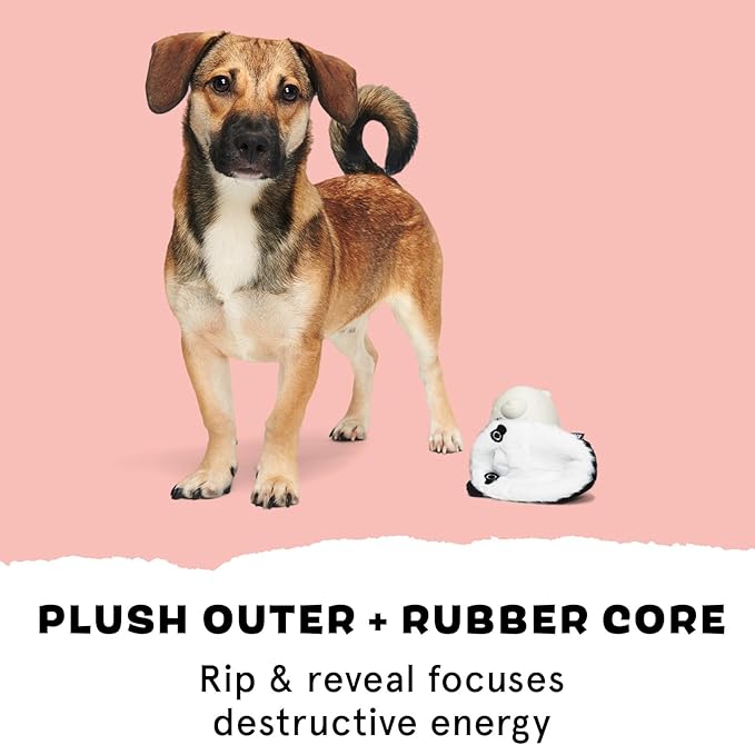 Barkbox Super Chewer Tough Dog Chew Toys for Aggressive Chewers, Plush 2 Toys in 1 (Panda - Large)-Mewly Pet