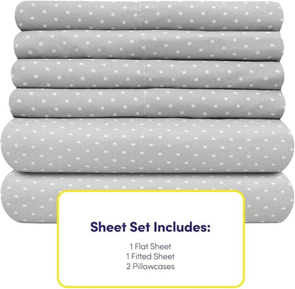 Sweet Home Collection 4 Piece 1500 Thread Count Brushed Microfiber Deep Pocket Sheet Set - 2 Extra Pillow Cases, Great Value