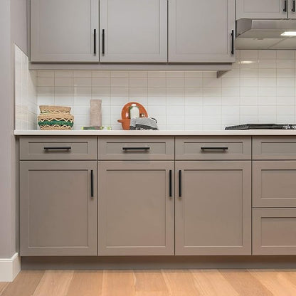 Ravinte 55 Pack | 5 Inch Cabinet Pulls Matte Black Stainless Steel Kitchen Drawer Pulls Cabinet Handles 5InchLength, 3Inch Hole Center