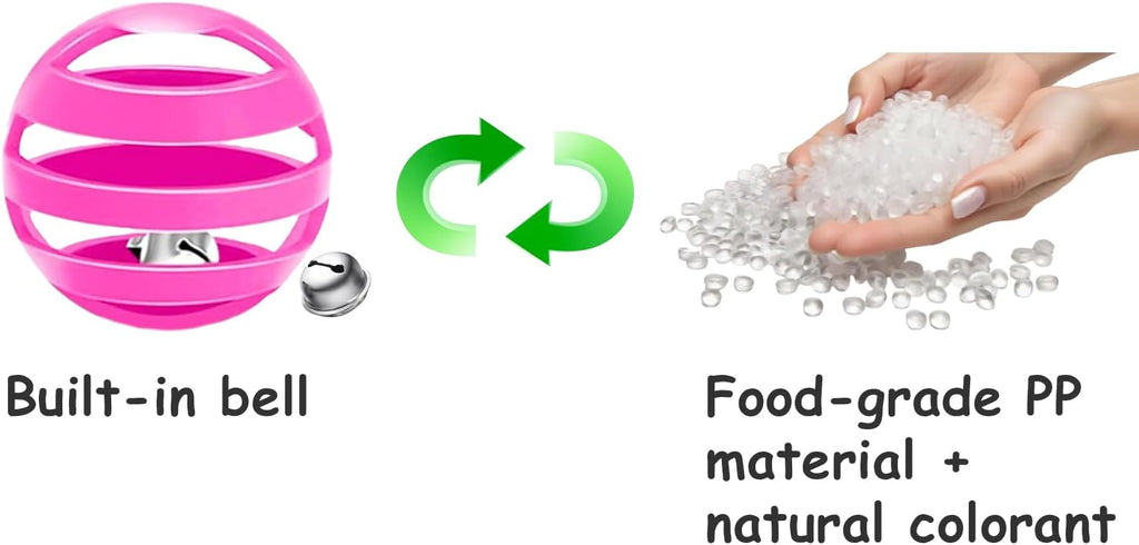 6-Pack Cat Toys for Indoor Cats, Playfully Content (1.5'', Basic Cat Toy Set)-Mewly Pet