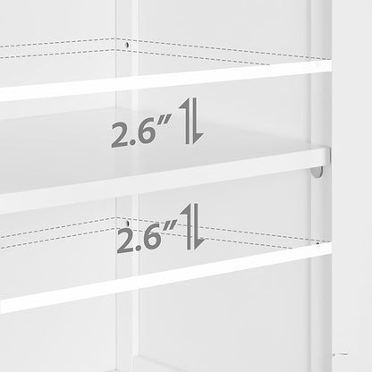 Yaheetech Free Standing Bathroom Cabinet with 1 Drawer 2 Doors and Adjustable Shelf, Wooden Entryway Storage Cabinet, 11.8D x 23.6W x 31.5H in, White