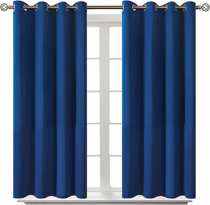 BGment Blackout Curtains for Bedroom - Grommet Thermal Insulated Room Darkening Curtains for Living Room, 52 x 54 Inch, 2 Panels, Royal Blue
