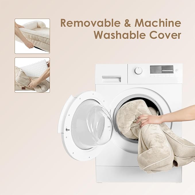 EHEYCIGA Orthopedic XL Dog Beds, Waterproof Memory Foam Dog Bed for Extra Large Dogs, Non-Slip Bottom and Egg-Crate Foam Big Pet Couch Bed with Washable Removable Cover, Beige-Mewly Pet