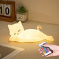 Lying Flat Cat Lamp Cat Gifts, 16 Colors+5 Dimming+Silicone Cute Lamp, Touch+Remote Control+Rechargeable Night Light for Kids, Fun & Cool Weird Stuff Random Stuff, White Elephant Gifts for Adults/Kids