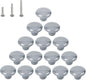 HUAMULAN 15PCS Glossy Ceramic Knobs Button Round Mushroom Cabinet Dresser Vintage Pulls Door Handles Cupboard Wardrobe Drawer, Dia. 1.5 inch 38mm, Gray