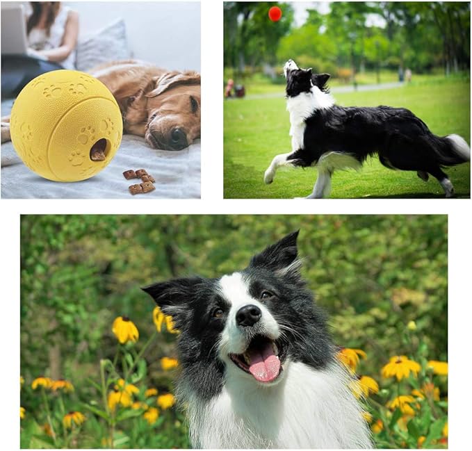 5 Different Functions Interactive Dog Puzzle Toys Balls for Medium Large Dogs, Food Treat Dispensing Dog Toys-Mewly Pet