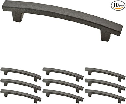 Franklin Brass (10-Pack) – Soft Iron Cabinet Handles, 4 Inch Hole Center, Pulls for Drawers, Kitchen Cabinet Door, Dressers | Pierce