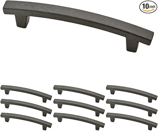 Franklin Brass (10-Pack) – Soft Iron Cabinet Handles, 4 Inch Hole Center, Pulls for Drawers, Kitchen Cabinet Door, Dressers | Pierce