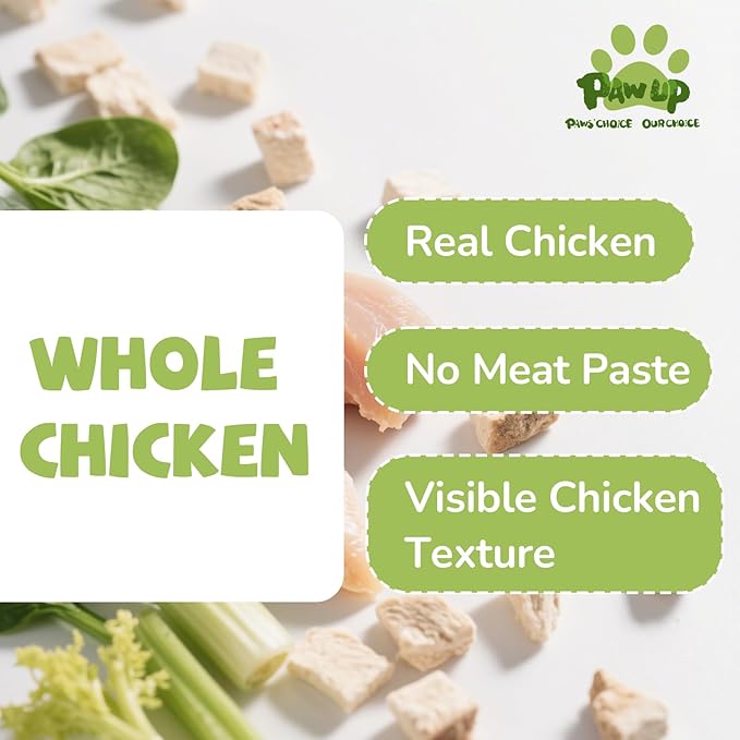 Freeze Dried Chicken for Dogs Cats, High Protein Raw Dog Food Topper, Single Fresh Ingredient Treats, 4.6oz, Rawhide Free-Mewly Pet