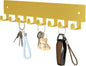 pickpiff Gold Key Holder for Wall Adhesive, Key Hooks with 8 Hooks Wall Mounted, Key Hangers No Drill for Living Room, Kitchen, Office