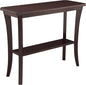 Leick Home Boa Console Table, Solid Wood, Bottom Display Shelf, Narrow Depth, Easy-Assembly, For Living Room/Hallway, Chocolate Cherry, 38.0 in. W x 14.0 in. D x 30.0 in. H, 10332