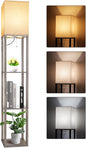 RUNTOP Floor Lamp with Shelves, Shelf Lamp with 3 Color Temperature LED Bulb,Lamps for Living Room, Standing Lamp Modern Tall Standing Light Display Shelf Floor Lamps for Bedroom, Office Home Decor