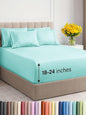 Extra Deep Cal King Sheet Set - 6 Piece Breathable and Cooling Sheets - Hotel Luxury Bed Sheets Set - Easy Fit - Soft, Wrinkle Free and Comfy Sheets Set - Spa Blue Sheet Set with Extra Deep Pockets