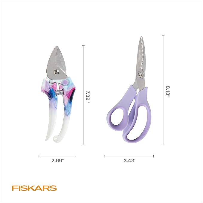 Fiskars Pruner and Veggie Shears Set, Explore Collection-Mewly Pet