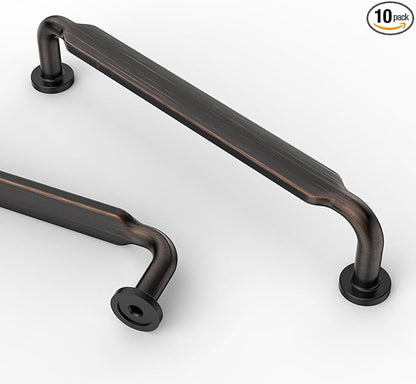 Asidrama 10 Pack 6.3 Inch(160mm) Oil Rubbed Bronze Kitchen Cabinet Handles, Cabinet Pulls Kitchen Cabinet Hardware for Cupboard Drawer Pulls