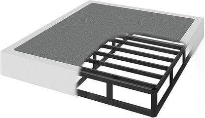 King Box Spring, 7 Inch King Size Box Spring Only, 3000 lbs Heavy Duty Metal Frame Mattress Foundation with Fabric Cover, Easy Assembly-Noise Free