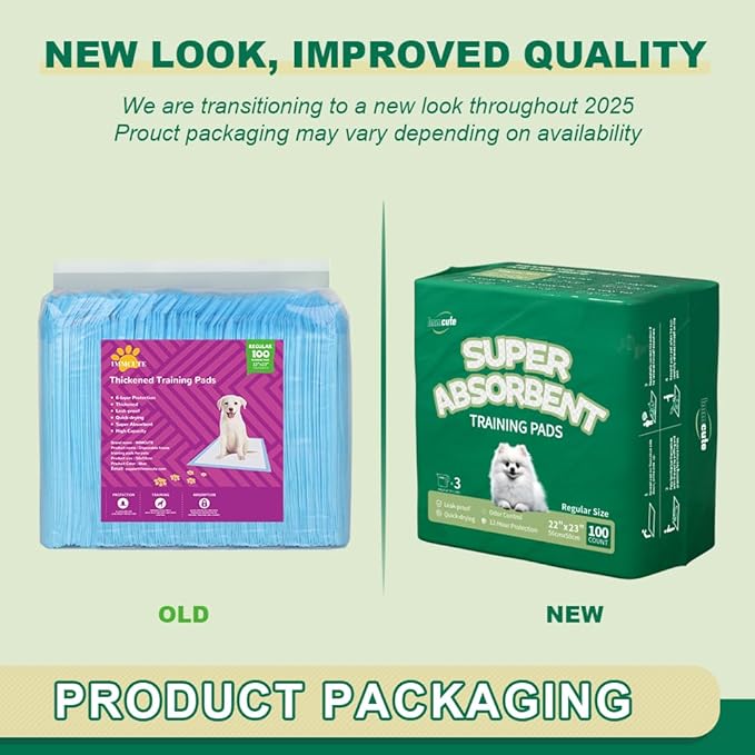 IMMCUTE Puppy Pads 22"x23" 100 Count | 6-Layer Leak-Proof & Super Absorbent Dog Training Pads | Disposable Potty Pads for Puppies, Dogs, Cats & Rabbits | Blue & White-Mewly Pet