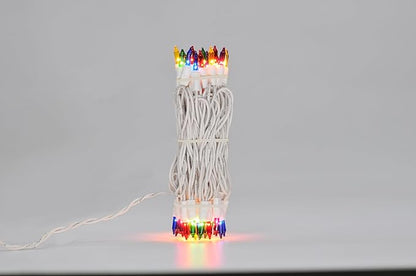 Brite Star 100 Count Mini String Christmas Lights, Multi - 22 feet Indoor/Outdoor Christmas Tree Lights with White Wire (Set of 2)