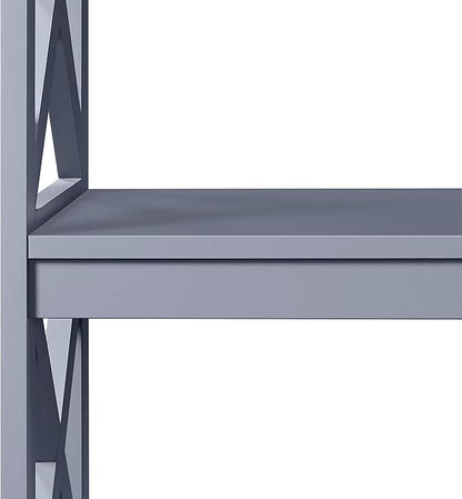 Yaheetech Console Table with 3 Storage Shelves, Entryway Table Sofa Side Table Narrow Long Bookshelf for Hallway Living Room, Accent Furniture, Gray