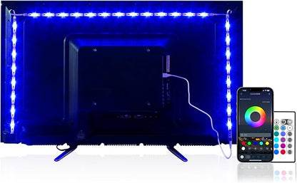 PANGTON VILLA Led Strip Lights 8.2ft for 40-60in TV, USB LED TV Backlight Kit with Remote - 16 Color 5050 LEDs Bias Lighting for HDTV