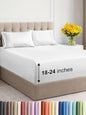 Extra Deep Twin XL Sheet Set - 4 Piece Breathable & Cooling Sheets - Hotel Luxury Bed Sheets Set - Easy & Secure Fit - Soft, Wrinkle Free & Comfy Sheets Set - White Sheet Set with Extra Deep Pockets