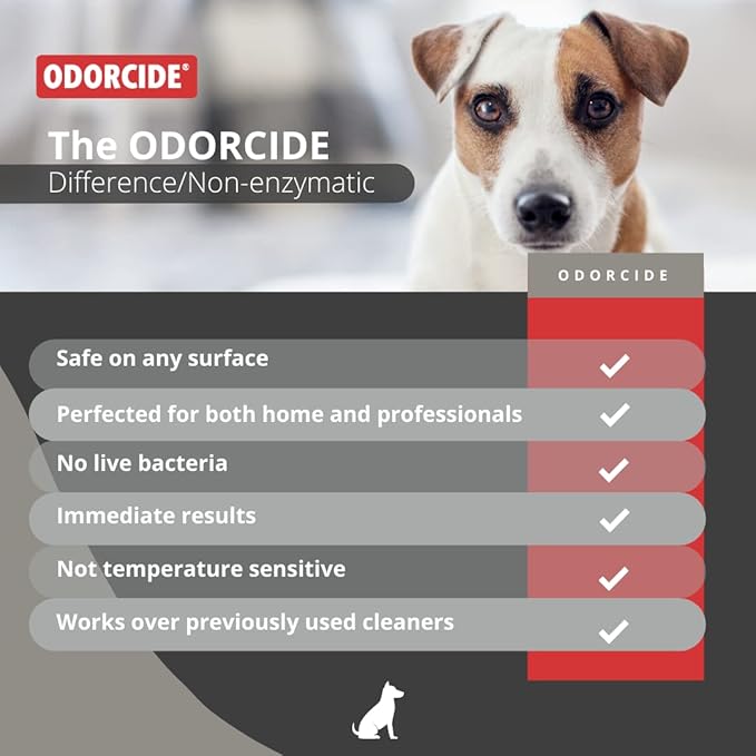 Odorcide Odor Eliminator Concentrate: Odor Eliminator for Strong Odor on Carpets, Hardwood & More - Smoke, Sweat & Pet Odor Eliminator for Home w/Non-Enzymatic Formula, 16 oz-Mewly Pet