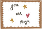 Baby Kids Growth Affirmation Stuff Nursery Above Crib Bedroom Playroom Reading Room Wall Decor Hanging Rectangular Banner Flag Sign Wall Art Baby Shower Baptism Birthday Christmas Gift You are Magic