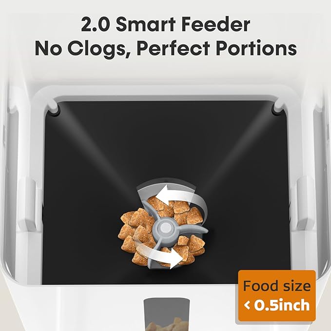 Automatic Dog Feeder with Camera WiFi: 33 Cups 5G App Control Easy Setup Cat Food Dispenser - HD 1080P Video Recording Timed Pet Feeder for Cat Dog Small-Pet-Mewly Pet