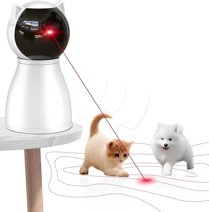 Cat Toys [2025 Newly Upgraded] Real Random Trajectory Rechargeable Motion Activated Cat Laser Toy Automatic,Interactive Cat Toys for Indoor Cats/Kitten/Dogs-Mewly Pet