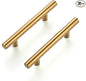 Ravinte 30 Pack 5 Inch Cabinet Pulls Brushed Brass Stainless Steel Kitchen Drawer Pulls Cabinet Handles 5”Length, 3” Hole Center