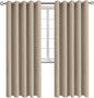 BGment Blackout Curtains - Grommet Thermal Insulated Room Darkening Bedroom and Living Room Curtains, Set of 2 Panels (70 x 84 Inch, Sand)