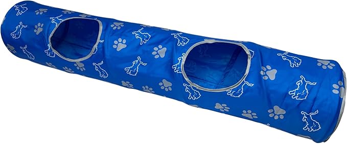 NFL Detroit Lions Cat Tunnel Tube Toy with Plush Football Catnip and Feathers Collapsible Tunnel for Cats to Play, Peek and Hide, Sporty & Fun Cat Tunnel Toy with Team Logo All-Over Design!-Mewly Pet