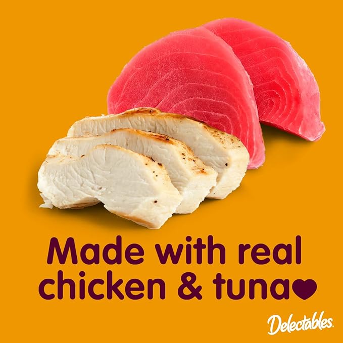 Hartz Delectables Stew Lickable Wet Cat Treats for Adult & Senior Cats, Chicken & Tuna, 1.4 Ounce (Pack of 12)-Mewly Pet