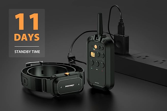 PATPET Dog Training Collar with Remote(3/4 Mile) - Outdoor Hunting E Collar for Dogs Training, Shock Collar for Medium Large Dogs(15-140 lbs)