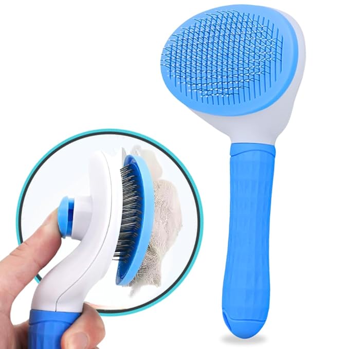 Namylya Cat Brush for Shedding & Grooming – Slicker Brush for Dogs and Cats with Long Hair – Removes Tangles, Mats & Loose Fur-Mewly Pet