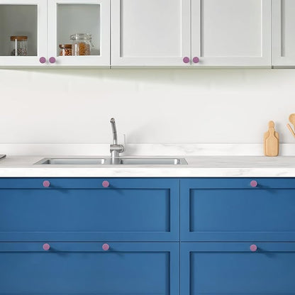 Ravinte 20 Pack Cabinet Knobs Purple Kitchen Cabinet Knobs Round Dresser Drawer Pulls Closet Door Pulls 1-1/5 Inch