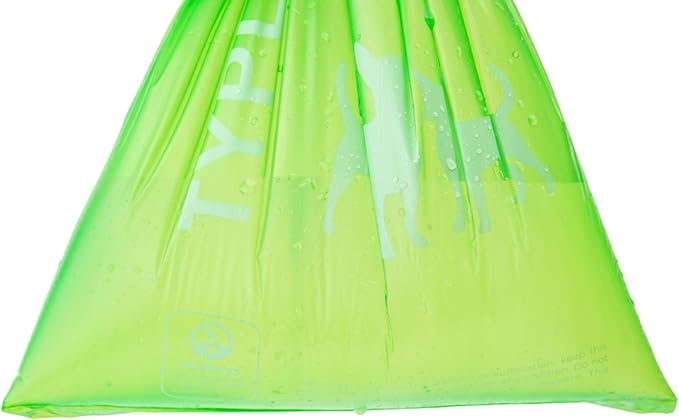 Typlastics Poop Bags for Dogs,180 Bags, Waste Refuse Cleanup, Doggy Roll Refills for Outdoor Puppy Walking and Travel, Leakproof and Tear Resistant, Unscented, 12 Pack of 15, Lime Green-Mewly Pet