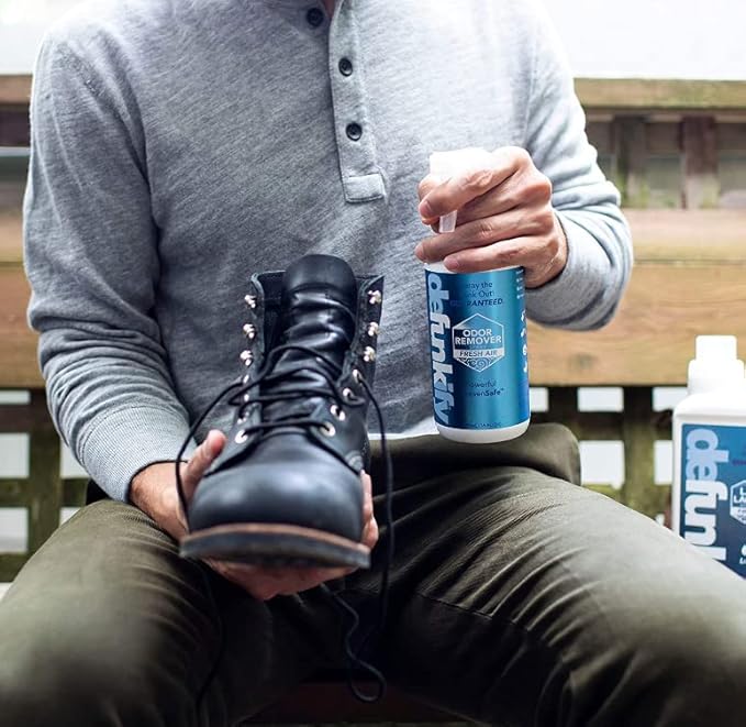 Odor Remover Spray, 16oz (2-Pack). 'Fresh Air' Essential Oil Odor Eliminator for Strong Odors on Fabric, Shoes, Activewear. 'ProvenSafe' Deodorizer for Pets, Kids & Sensitive Gear w/Ionic Silver-Mewly Pet