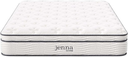 Modway Jenna 10” Innerspring and Memory Foam Full Mattress With Individually Encased Coils