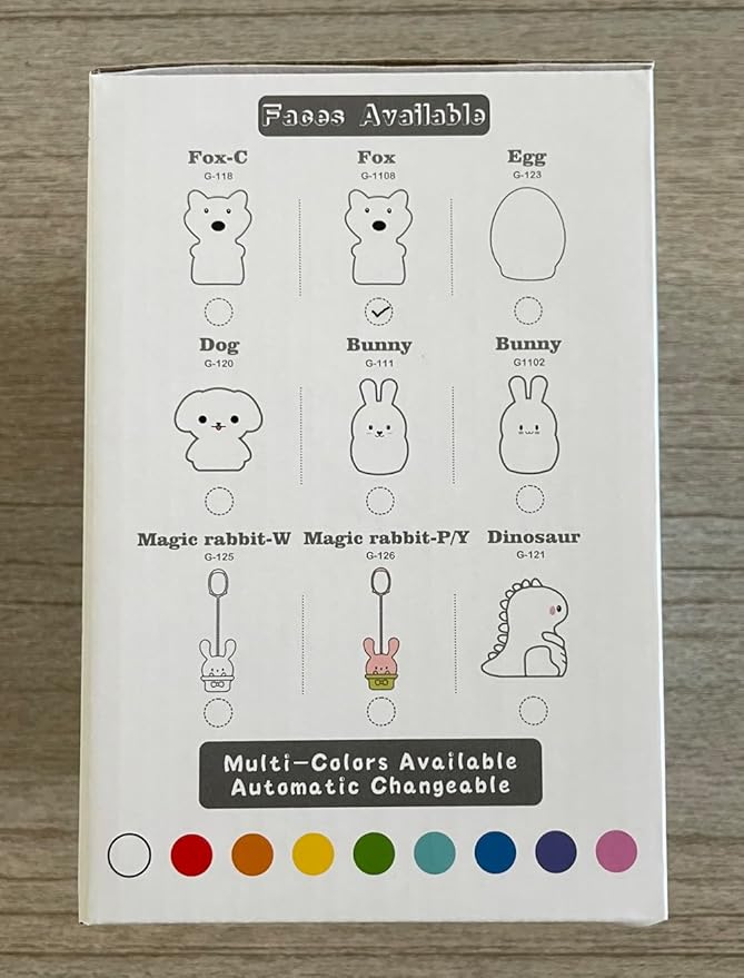 Fox Night Lights Bedside lamp, Bedroom Light for Kids, Baby Nursery lamps - Break Resistant, Eye Caring, Adjustable Brightness & Color and Time Setting, Gifts for Kids Babies Boy Girl - Medium